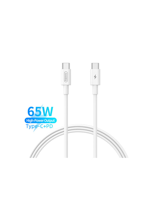 REMAX Marlik 65W PD Fast Charging Cable - Type-C to Type-C, 1M, for MacBook, iPad, iPhone 15/16