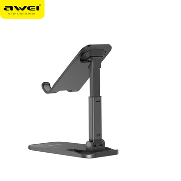 Awei X11 Foldable Aluminum Alloy Phone/Tablet Stand - Adjustable Desktop Holder for Work & Viewing