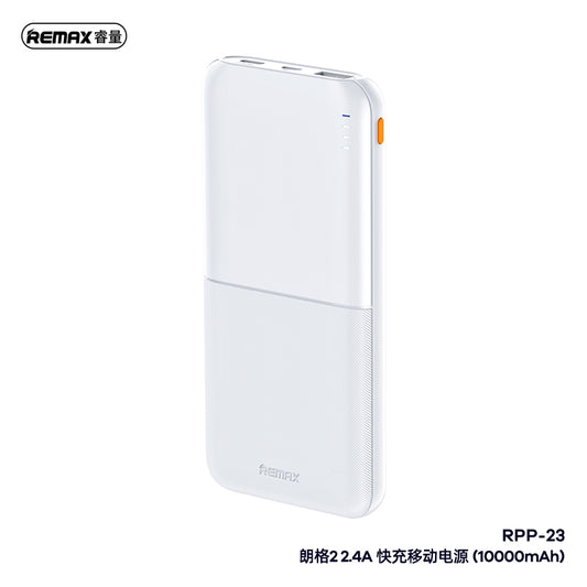 REMAX Lango II RPP-23 10000mAh Power Bank - 2.4A Fast Charging, Ultra-Slim