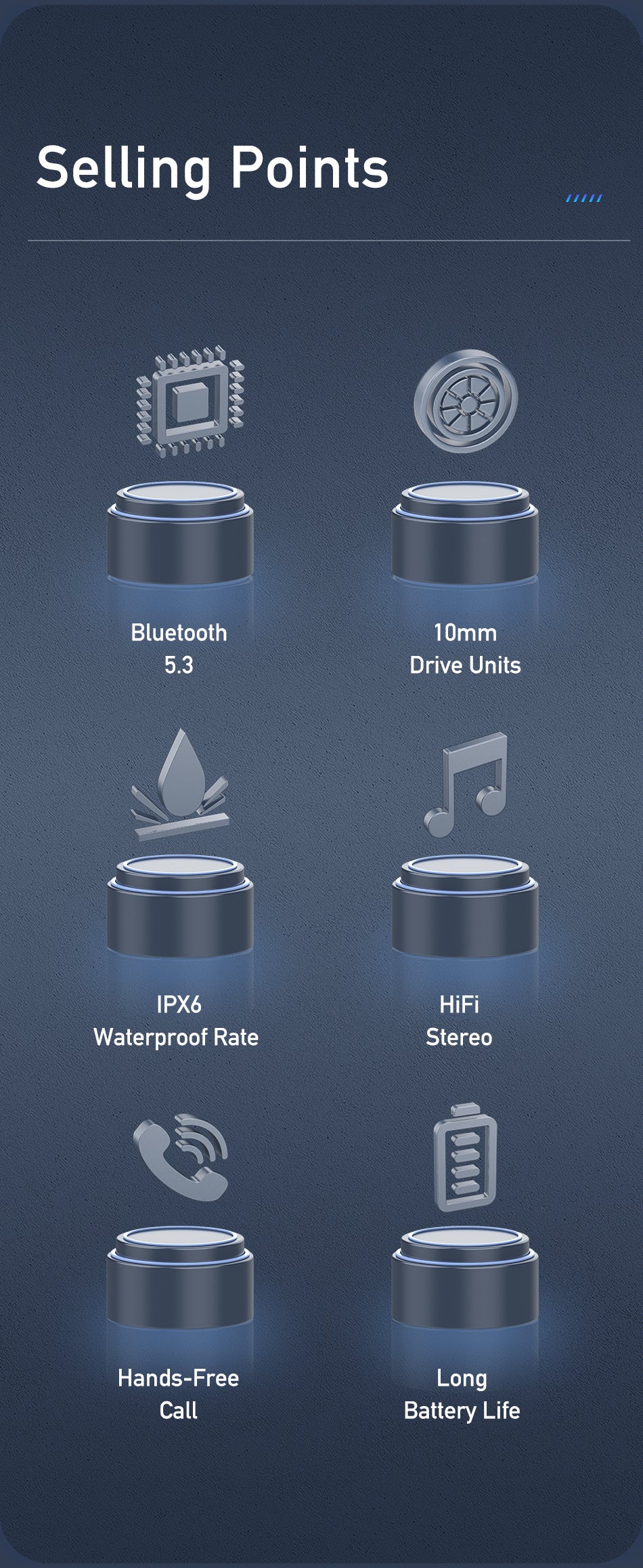 Awei T1 Pro True Wireless Earbuds - IPX6 Waterproof, 36H Playtime, 10mm Drivers, Touch Control