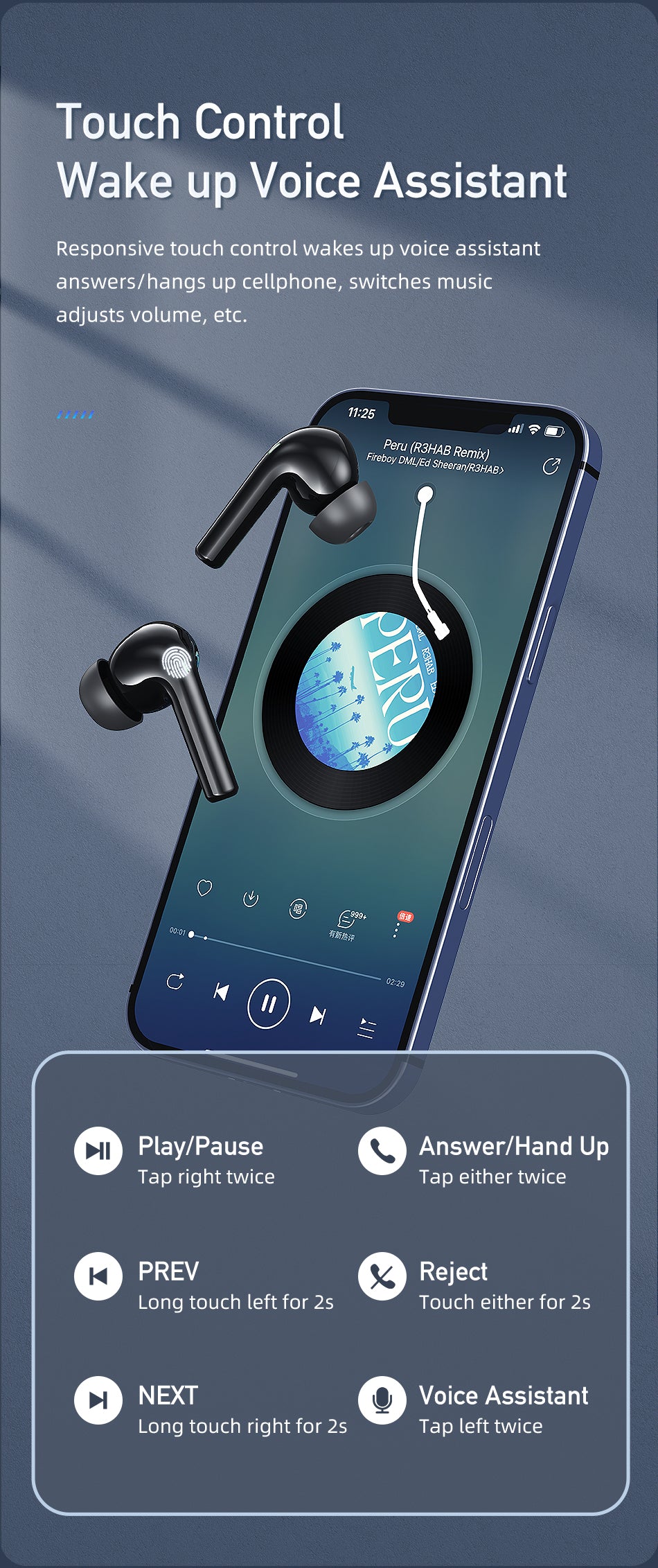 Awei T1 Pro True Wireless Earbuds - IPX6 Waterproof, 36H Playtime, 10mm Drivers, Touch Control