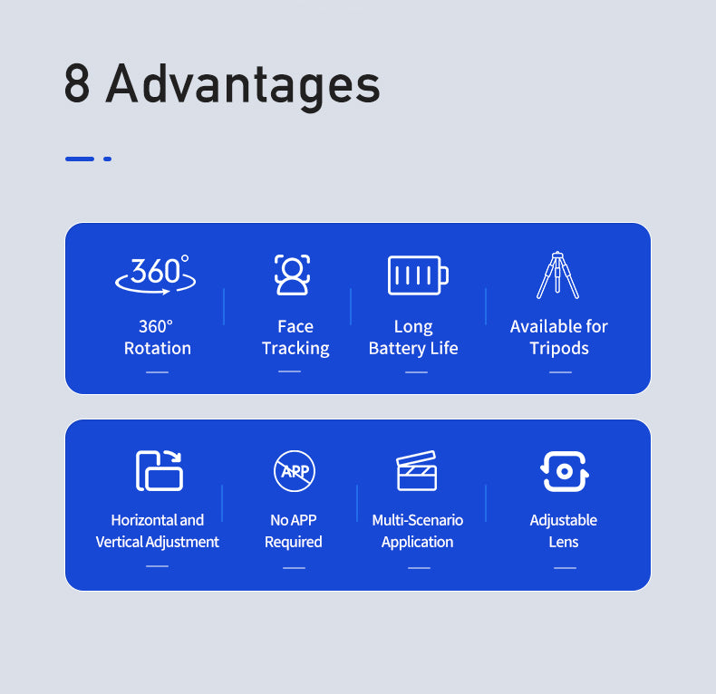 Awei X48 AI 360° Auto-Face Tracking Phone Holder - Gesture Control, No App Needed, for Content Creation
