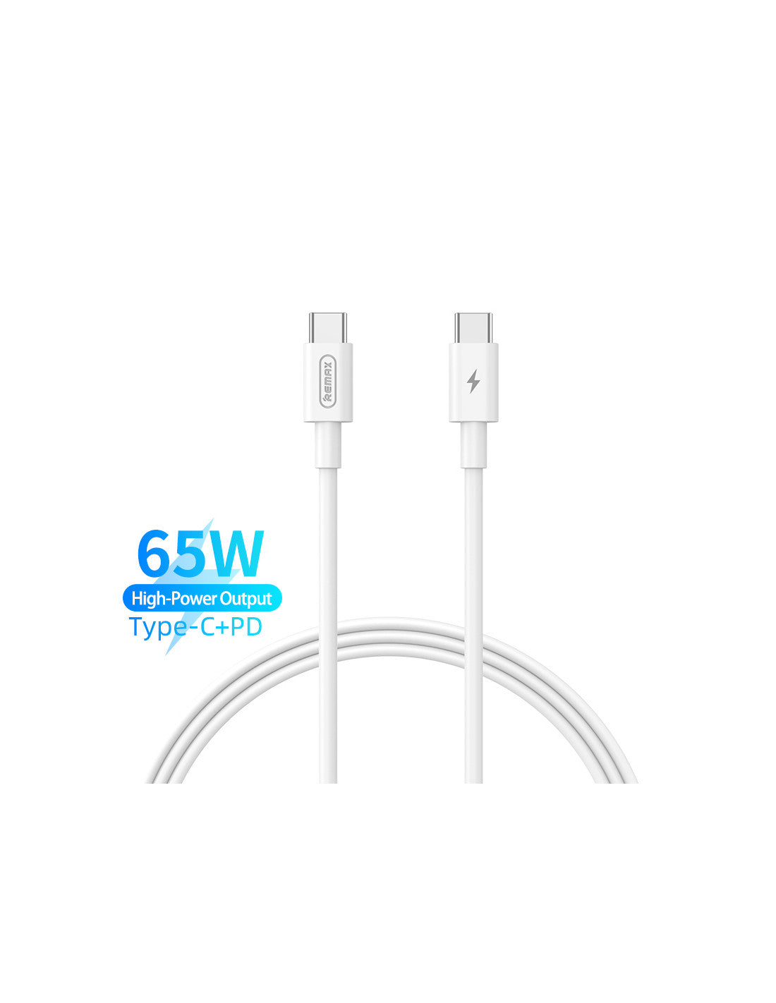 REMAX Marlik 65W PD Fast Charging Cable - Type-C to Type-C, 1M, for MacBook, iPad, iPhone 15/16